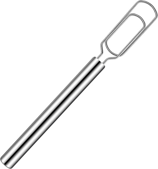 Sour Dough Whisk,Danish Dough Whisk Stainless Steel,Danish Doughs Whisks,for Sourdough, Pizza & Cake Batter, Reaches Bottom of Deep Bowls & Jars