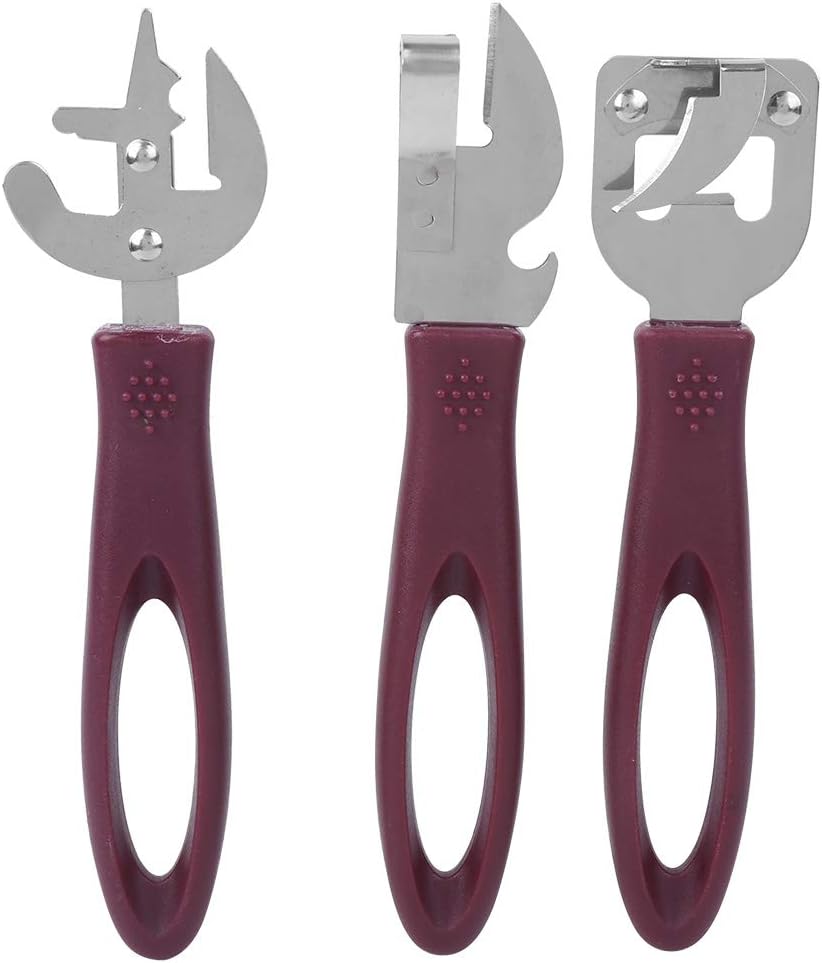 Manual Side Cut Can Opener Set - Stainless Steel Bottle and Tin Opener for Home, Camping, Restaurant - Japanese Old Fashioned