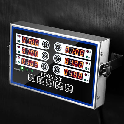 Commercial 6 Channel Digital Kitchen Timer Loud Alarm Cook Timer