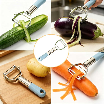 Vegetable Peeler Anti-slip Handle stainless steel for Potato Apple | Multifunctional Peeler,Sharp Stainless Blade,Anti-slip Handle,Zero Snag,Apple Pumpkin Peelers for Kitchen,Dishwasher Safe