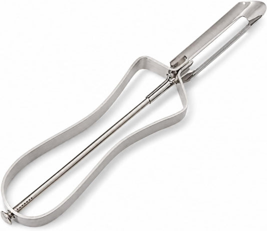 Stainless Steel Potato Peeler, Old Fashioned Vegetable Peeler, Thin Peel Fruit and Veggie Peeler for Potatoes, Carrots, Apples, Cucumbers, Dishwasher Safe Kitchen Tool, Silver