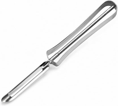 Stainless Steel Potato Peeler, Old Fashioned Vegetable Peeler, Thin Peel Fruit and Veggie Peeler for Potatoes, Carrots, Apples, Cucumbers, Dishwasher Safe Kitchen Tool, Silver