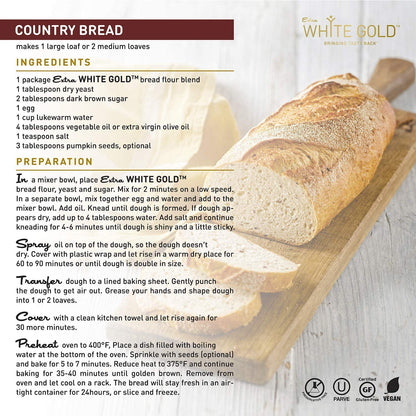 Gluten Free Bread Flour Blend – For Breads, Yeasted Pastries, Pizza, Focaccia – [Kosher] [Gluten Free] [Vegan] [Soy Free] [Nut Free] [Dairy Free] – 1.1 Pound
