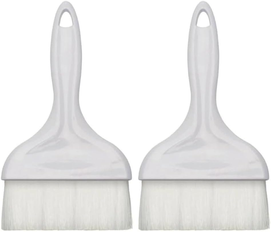 4” Flat Nylon Pastry Basting Brush with Plastic Handle Set of 2- Easy to Clean Pastry Brush Basting Brush Cooking Brush Oil and Sauce Food Brush for Baking Butter Brush Kitchen