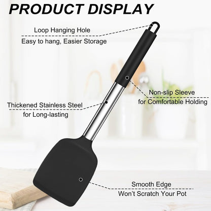 Kitchen Utensils, 4 PCS Silicone Cooking Utensils Spatula Spoon Set