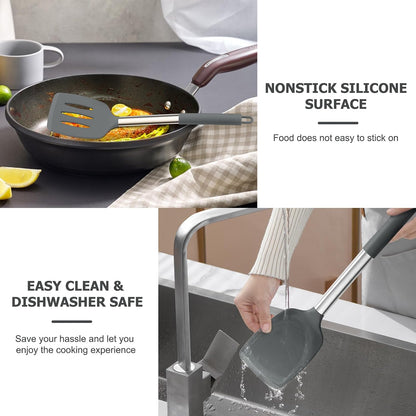 Kitchen Utensils, 4 PCS Silicone Cooking Utensils Spatula Spoon Set