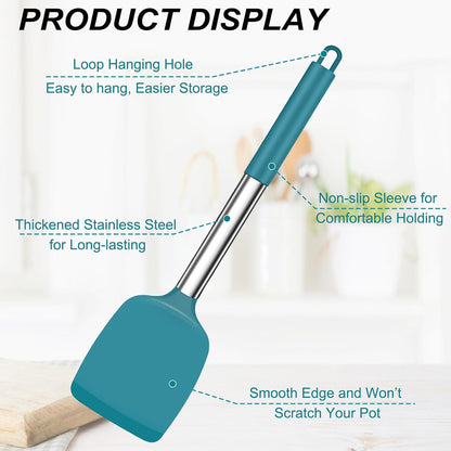 Kitchen Utensils, 4 PCS Silicone Cooking Utensils Spatula Spoon Set