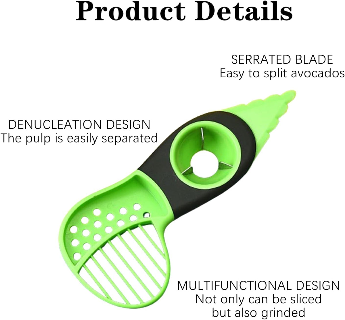 2 PCS Avocado Slicer Professional Avocado Peeler Avocado Cutter Multifunctional 3 In 1 Avocado Slicer Tool Avocado Cutter and Scooper for Guacamole Fruit and Vegetable