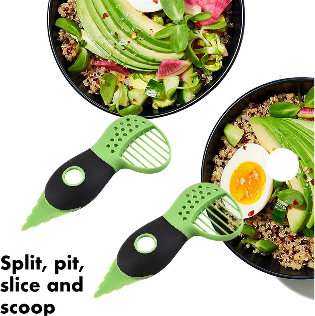 2 PCS Avocado Slicer Professional Avocado Peeler Avocado Cutter Multifunctional 3 In 1 Avocado Slicer Tool Avocado Cutter and Scooper for Guacamole Fruit and Vegetable
