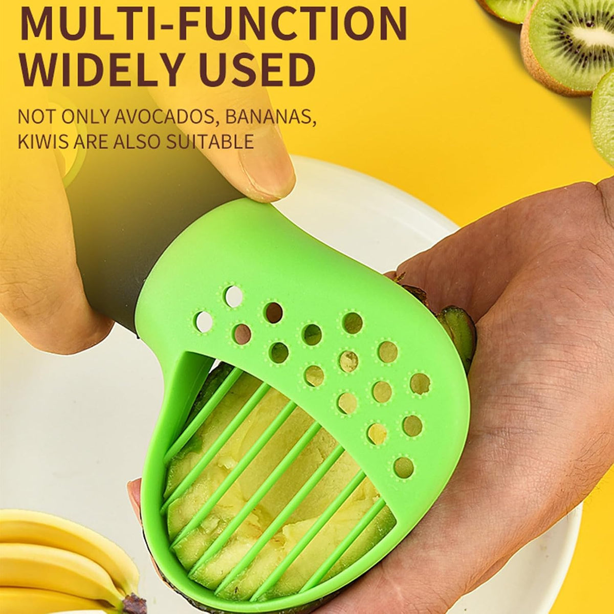 2 PCS Avocado Slicer Professional Avocado Peeler Avocado Cutter Multifunctional 3 In 1 Avocado Slicer Tool Avocado Cutter and Scooper for Guacamole Fruit and Vegetable