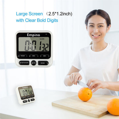 Digital Kitchen Timer 24-Hours Magnetic Countdown Cooking Timer Clock