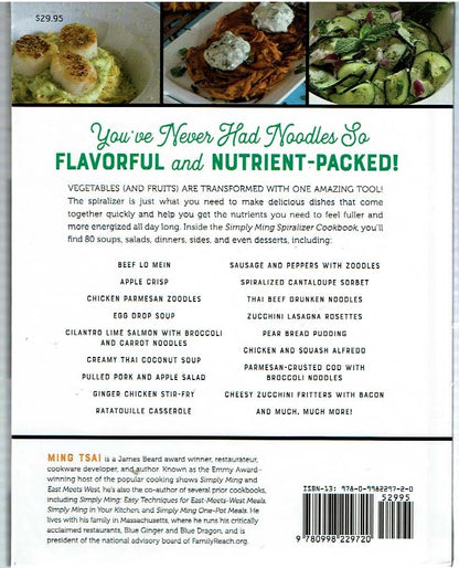 Simply Ming, Spiralizer Cookbook 2017
