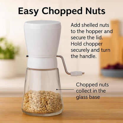 Kitchen Old Fashioned Onion Chopper, Glass, 18/8 Stainless Steel Plane-Edge Blades For Onions, Eggs, Product, Nuts