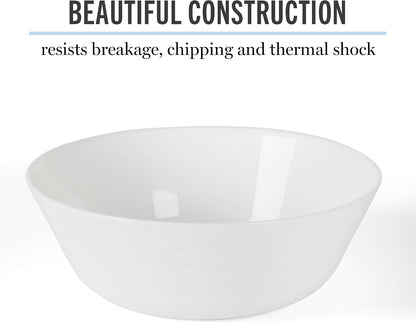 Opalton 6-Piece 6-Inch Soup and Cereal Bowls – Lightweight, Chip and Break Resistant Opal Glass Bowls for Everyday Use