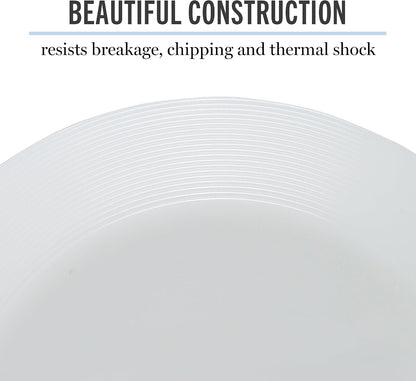 Opalton 6-Piece 6-Inch Soup and Cereal Bowls – Lightweight, Chip and Break Resistant Opal Glass Bowls for Everyday Use