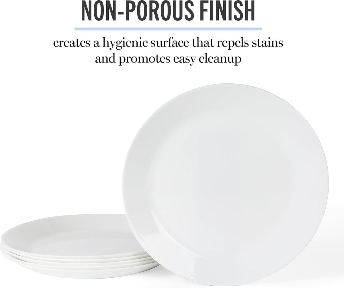 Opalton 6-Piece 6-Inch Soup and Cereal Bowls – Lightweight, Chip and Break Resistant Opal Glass Bowls for Everyday Use
