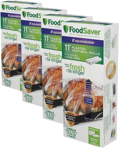 Custom Length Vacuum Sealer Bags Multipack, 5 Count Rolls for Airtight Food Storage and Sous Vide - Compatible with , 8 (2 Pack) and 11 (3 Pack)