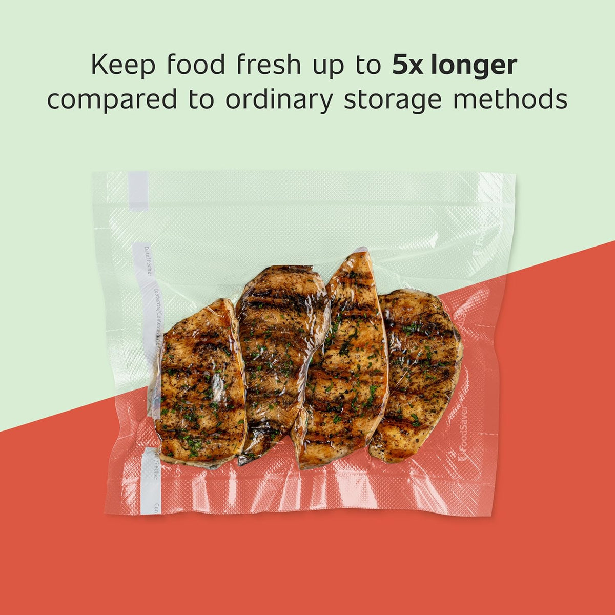 Custom Length Vacuum Sealer Bags Multipack, 5 Count Rolls for Airtight Food Storage and Sous Vide - Compatible with , 8 (2 Pack) and 11 (3 Pack)