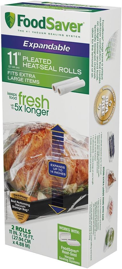 Custom Length Vacuum Sealer Bags Multipack, 5 Count Rolls for Airtight Food Storage and Sous Vide - Compatible with , 8 (2 Pack) and 11 (3 Pack)