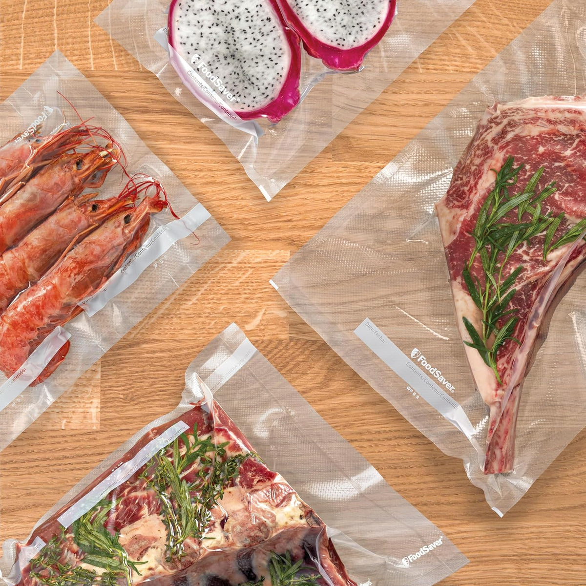 Custom Length Vacuum Sealer Bags Multipack, 5 Count Rolls for Airtight Food Storage and Sous Vide - Compatible with , 8 (2 Pack) and 11 (3 Pack)