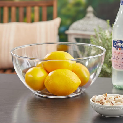 Vista Clear Plastic Salad and Serving 10-inch Bowls | set of 3 | Reusable, BPA-free, Made in the USA | 135 oz. capacity