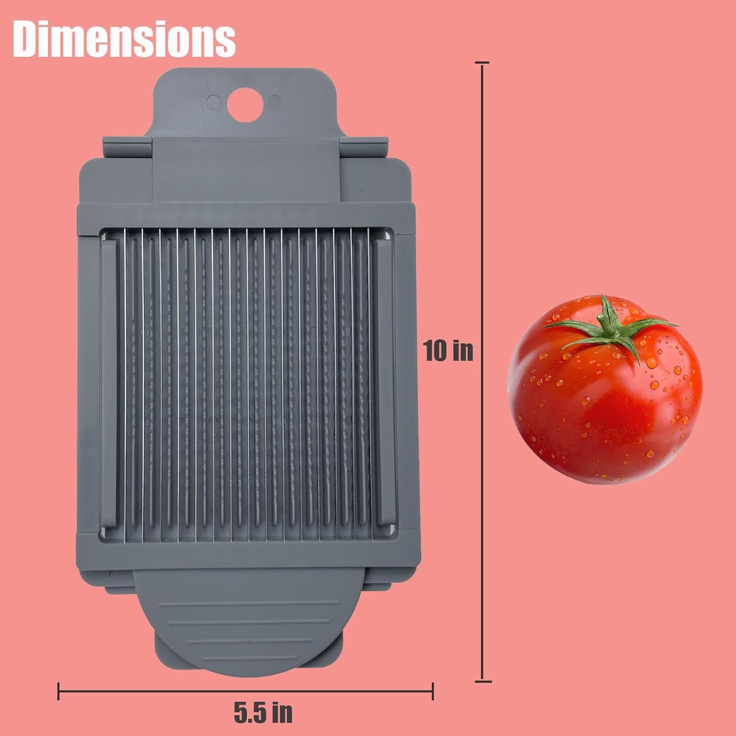Stainless Steel Tomato Slicer, Tomato Cutter, 15 Blades | Efficient & Multifunctional Kitchen Tool, For Fruit, Vegetable, Easy Clean & Quick Salad Maker