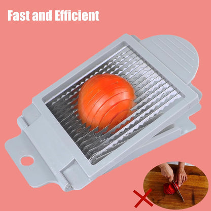 Stainless Steel Tomato Slicer, Tomato Cutter, 15 Blades | Efficient & Multifunctional Kitchen Tool, For Fruit, Vegetable, Easy Clean & Quick Salad Maker