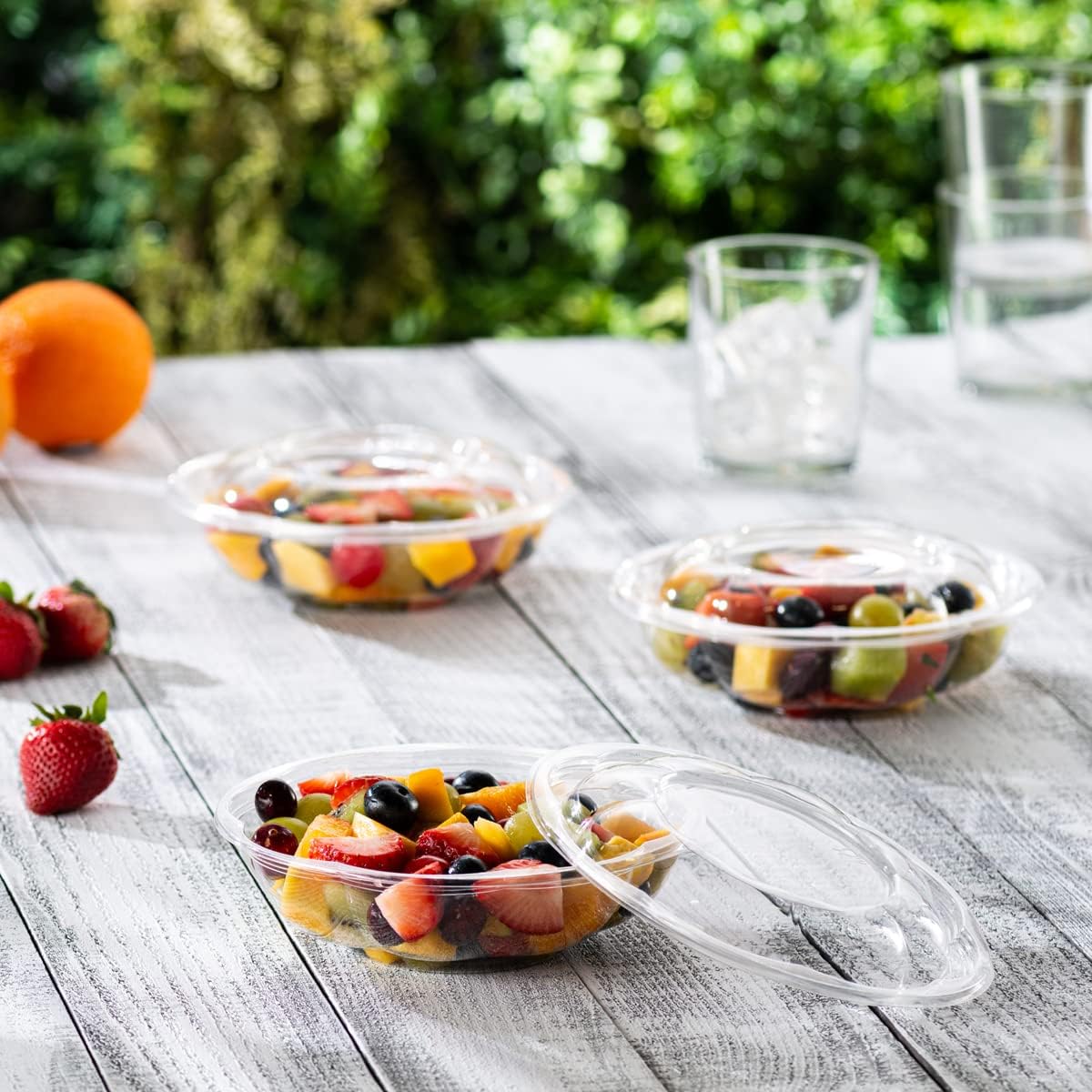 [18 oz. - 50 Count Clear Plastic Salad Bowls with Lids, Disposable Salad Containers - Perfect for Takeout, Salads, and Meal Prep (Formerly Comfy Package)