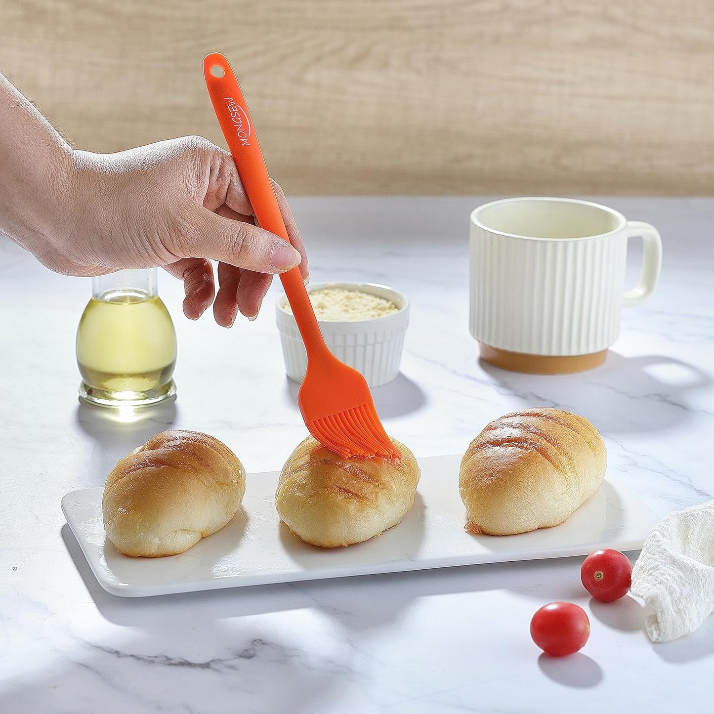4PCS Silicone Basting Pastry Brush, Heat Resistant Food Brush Spread Oil Butter Sauce for BBQ Grill Baking Kitchen Cooking, BPA Free, Dishwasher Safe (Multicolor, 4 Pcs)