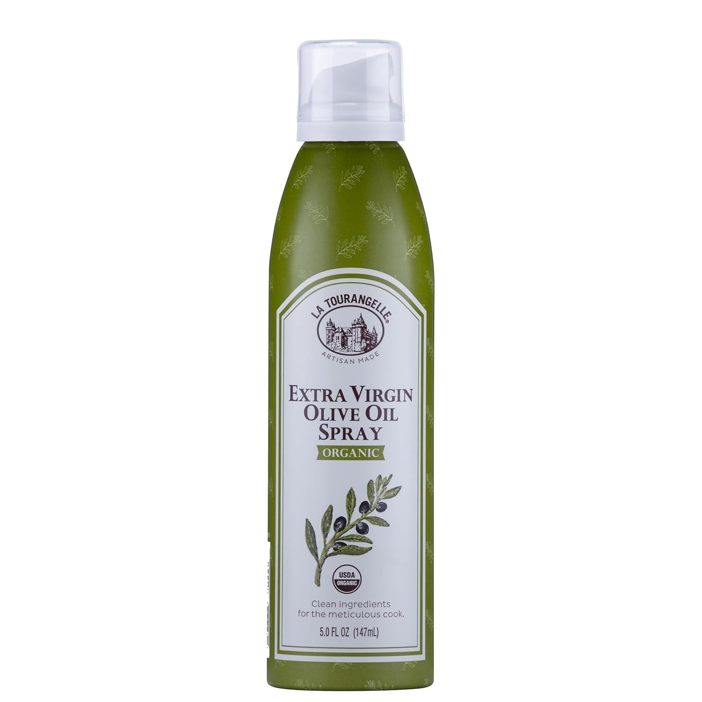 Organic Extra Virgin Olive Oil Spray, Cold-Pressed, All-Natural, Artisanal, Great for Cooking, Sauteing, Grilling, 5 Fl Oz