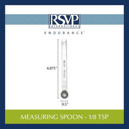 Endurance Kitchen Collection Open Stock Measuring Spoon, Stainless Steel, Dishwasher Safe, 0.5-Teaspoon