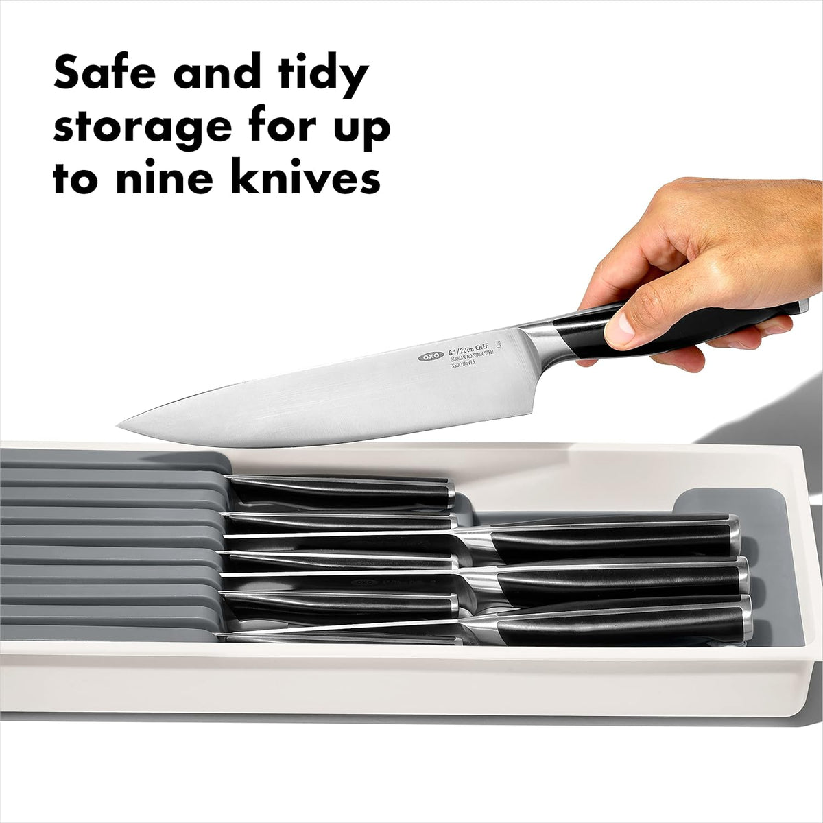 Good Grips Kitchen Drawer, Expandable Utensil Organizer, White