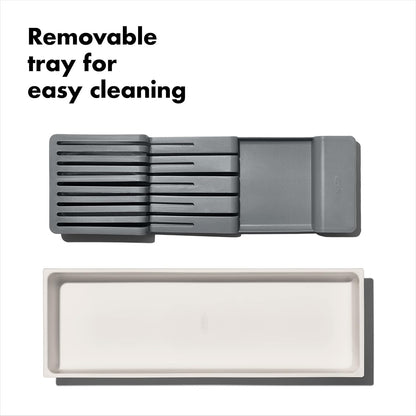 Good Grips Kitchen Drawer, Expandable Utensil Organizer, White