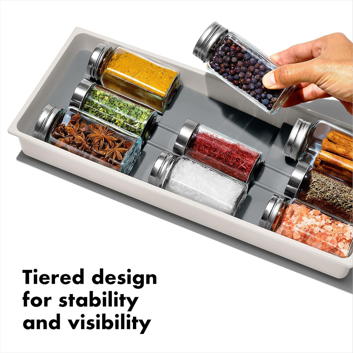 Good Grips Kitchen Drawer, Expandable Utensil Organizer, White