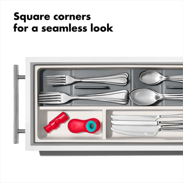 Good Grips Kitchen Drawer, Expandable Utensil Organizer, White