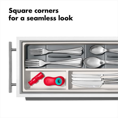 Good Grips Kitchen Drawer, Expandable Utensil Organizer, White
