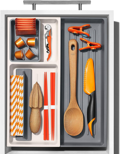 Good Grips Kitchen Drawer, Expandable Utensil Organizer, White