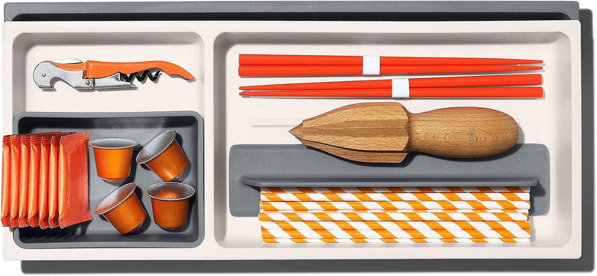Good Grips Kitchen Drawer, Expandable Utensil Organizer, White