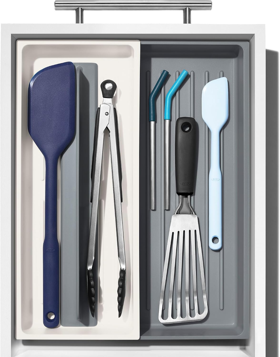 Good Grips Kitchen Drawer, Expandable Utensil Organizer, White