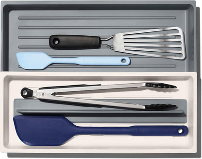 Good Grips Kitchen Drawer, Expandable Utensil Organizer, White