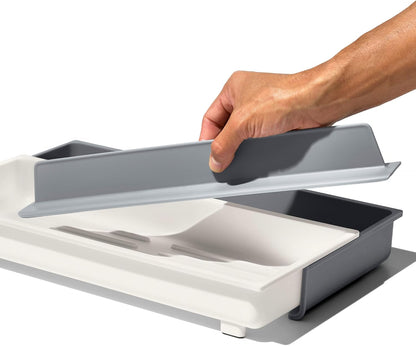 Good Grips Kitchen Drawer, Expandable Utensil Organizer, White