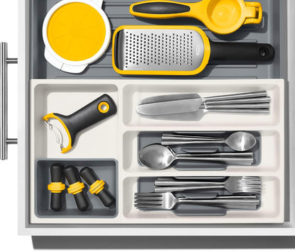 Good Grips Kitchen Drawer, Expandable Utensil Organizer, White