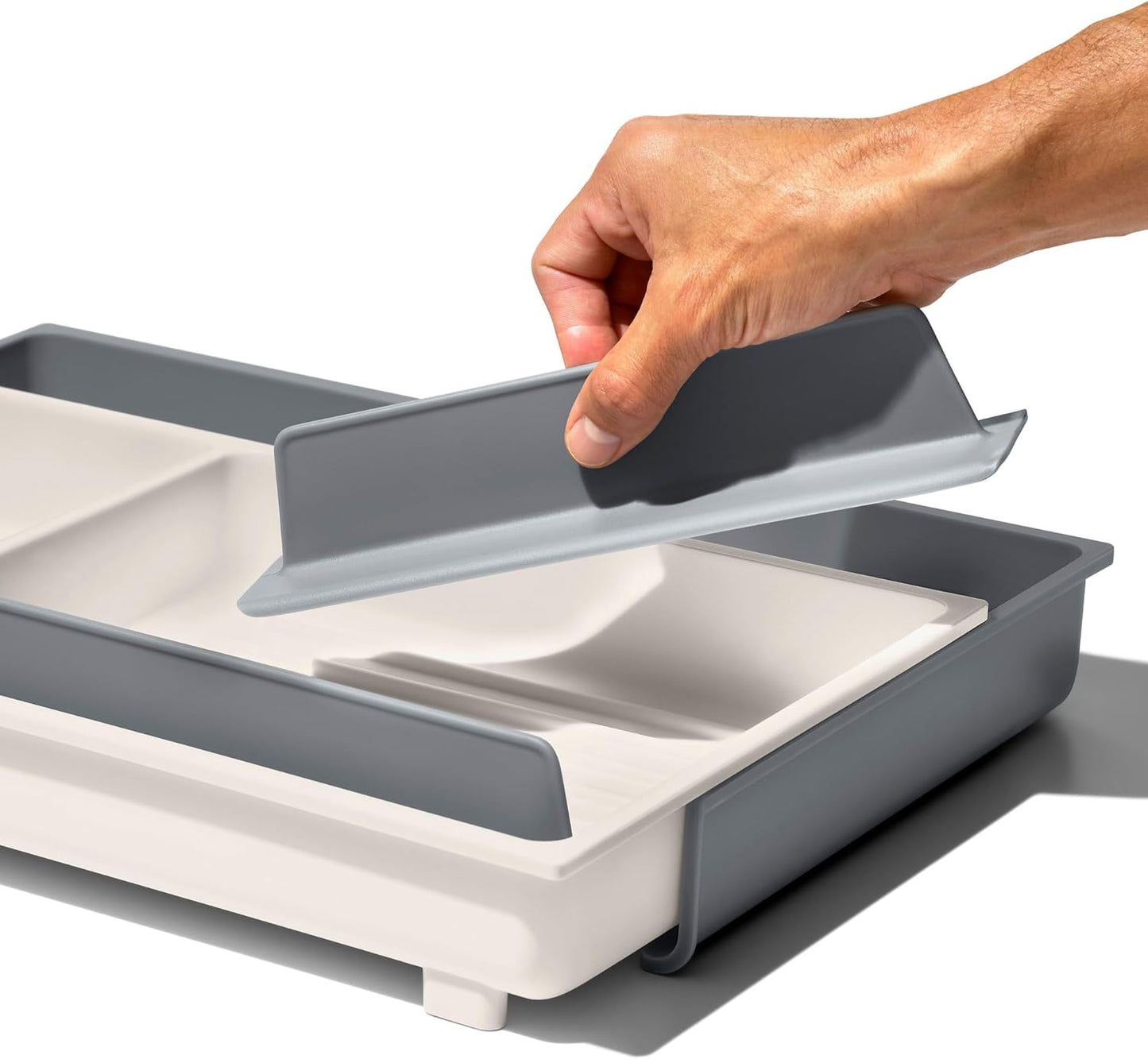 Good Grips Kitchen Drawer, Expandable Utensil Organizer, White