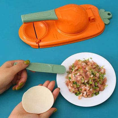2 In 1 Dumpling Maker Press Empanada, Ravioli, Pierogi, Hand Pie Mold | Manual Pastry Dumpling Wrapper Mold Chinese Food Maker