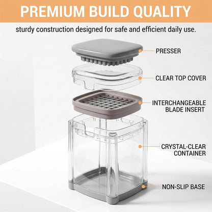 4-In-1 French Fry Cutter,Nterchangeable Blades