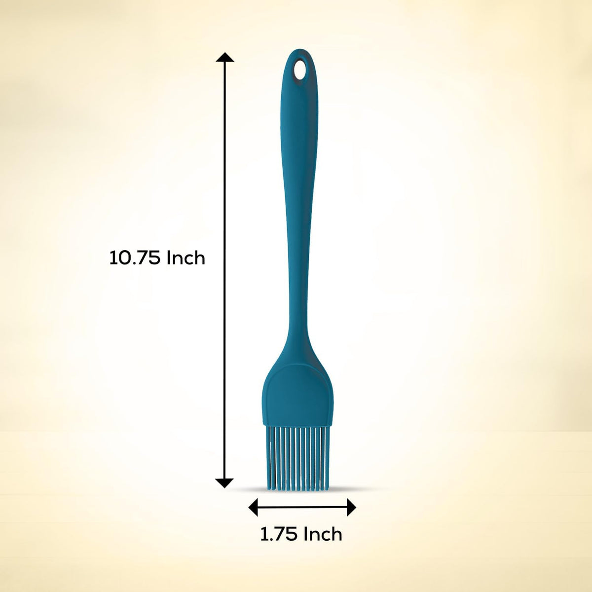 Silicone Basting Brush, Non-Stick, Heat Safe, Shed-Proof Bristles, Turquoise, 1.75-Inches, For Butter, Egg Wash, Glaze, And Baking Prep