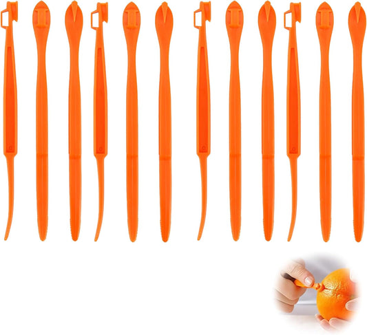 12 Pcs Orange Peeler Tools, Premium Citrus Peeler & Lemon Slicer, Easy Fruit Peeler for Oranges Lemons Limes Grapefruits, Dishwasher Safe Kitchen Gadgets for Travel