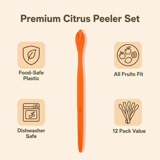 12 Pcs Orange Peeler Tools, Premium Citrus Peeler & Lemon Slicer, Easy Fruit Peeler for Oranges Lemons Limes Grapefruits, Dishwasher Safe Kitchen Gadgets for Travel