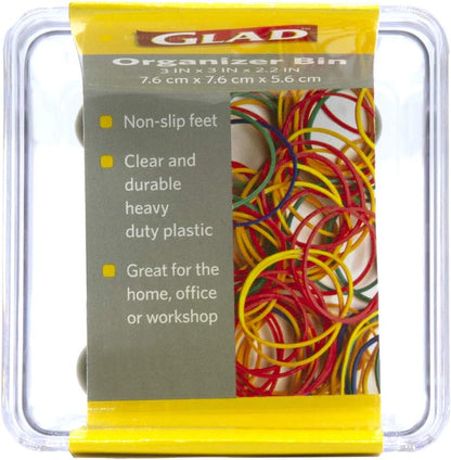 Glad Silverware & Utensil Drawer Organizer - Divided Clear Plastic Storage Tray with 5 Compartments for Kitchen Flatware and Cutlery - BPA Free, Food Safe, Non Slip, 11x13 inches