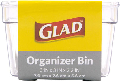 Glad Silverware & Utensil Drawer Organizer - Divided Clear Plastic Storage Tray with 5 Compartments for Kitchen Flatware and Cutlery - BPA Free, Food Safe, Non Slip, 11x13 inches